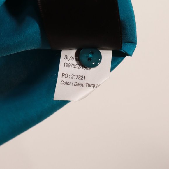 NWT PAIGE Sleeveless 100% Silk Deep Turquoise Blouse - Picture 10 of 10